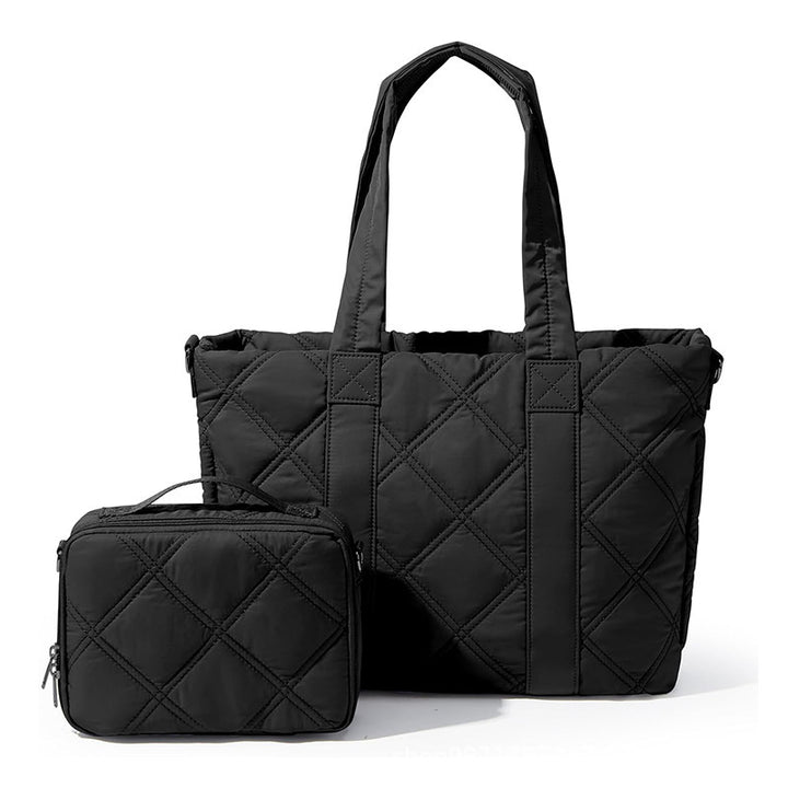 Elegant and Versatile Fabric Handbag with Detachable Cosmetic Bag Stornfield
