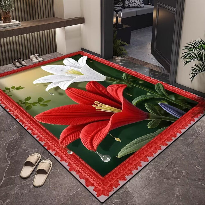 Elegant Floral Design Area Rug