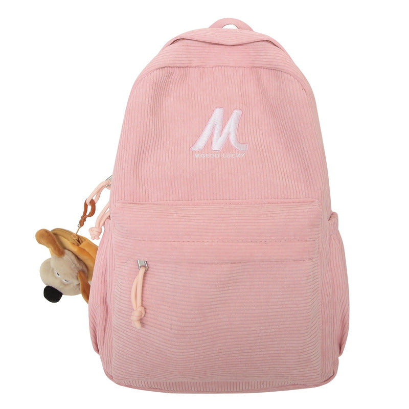 Casual Plush Textured School Backpack Stornfield