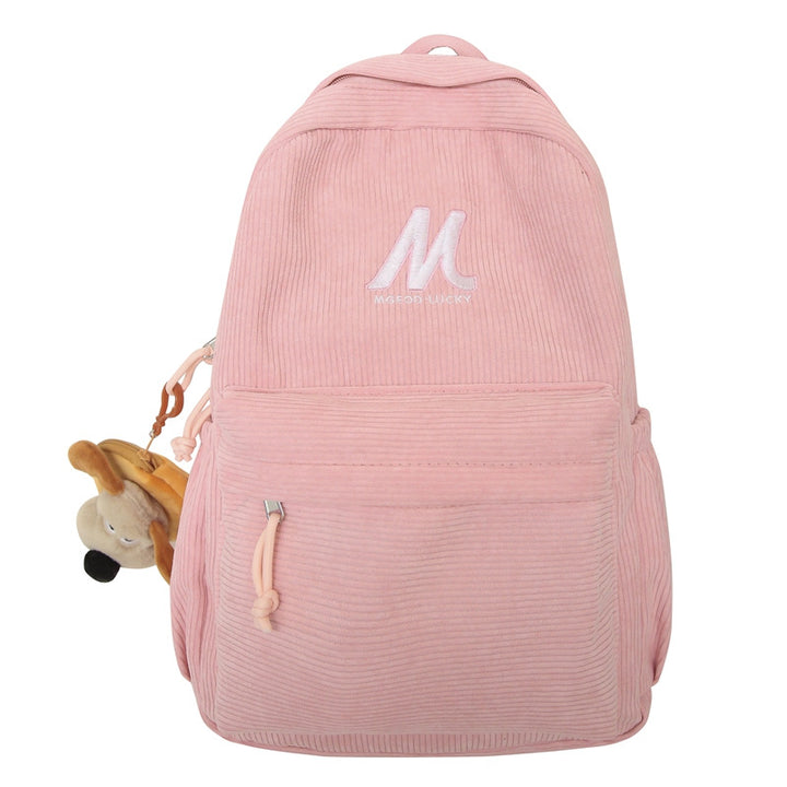 Casual Plush Textured School Backpack Stornfield