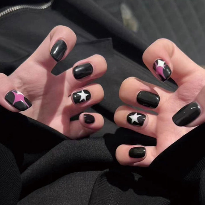 High-gloss artificial nails with rose effect Stornfield