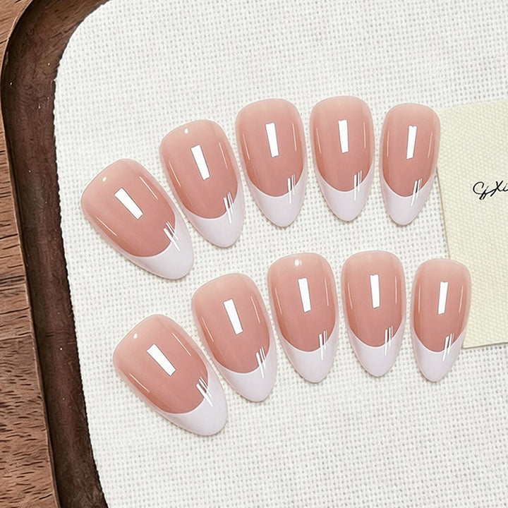 Elegant Artificial Nails with French Design Stornfield