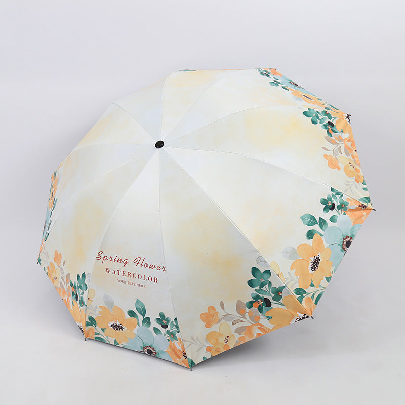 Women's Folding Umbrella with Floral Design Stornfield