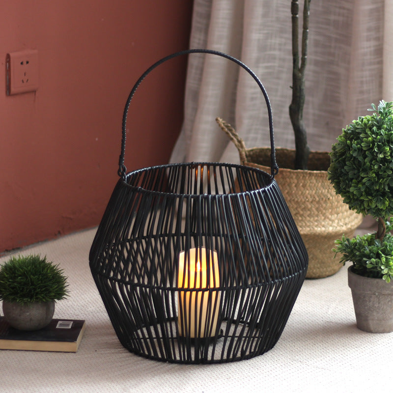 Decorative basket with handle Stornfield