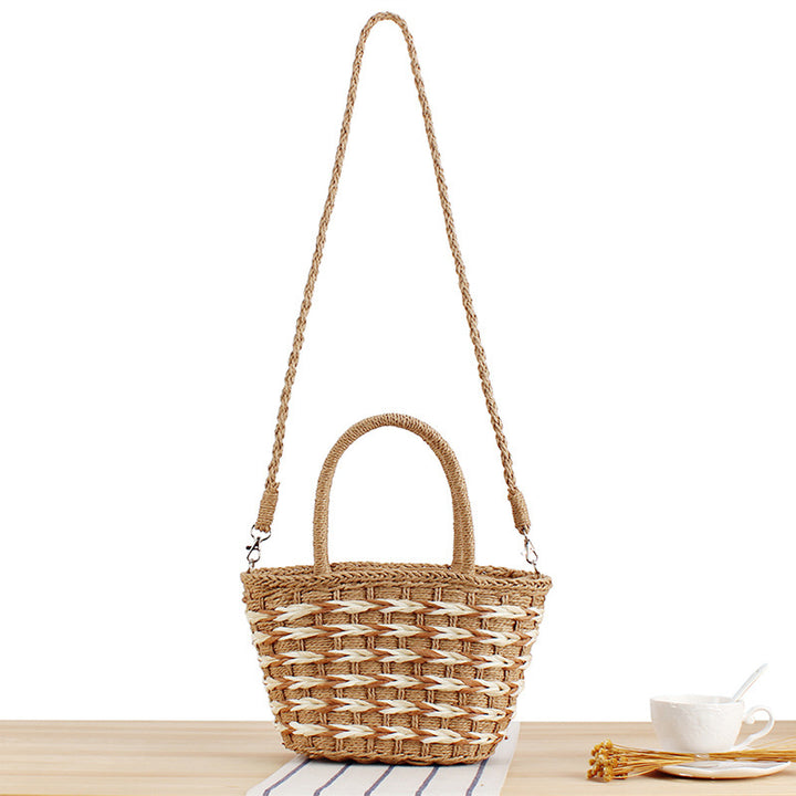 Hand-knotted basket bag with practical carrying handles Stornfield