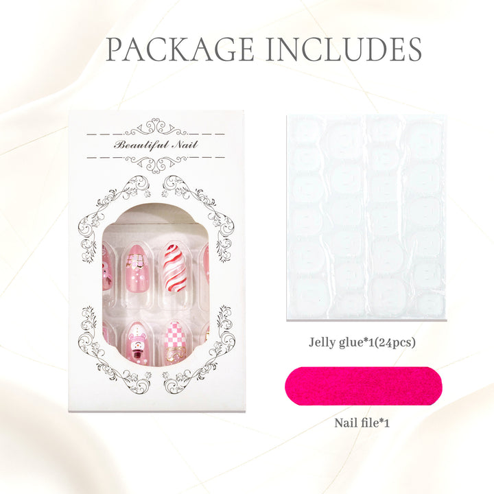 Festive Decorative Press-On Nail Set