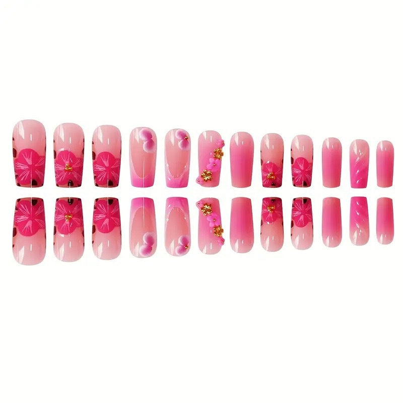 Floral Acrylic Nail Art Enhancements Stornfield