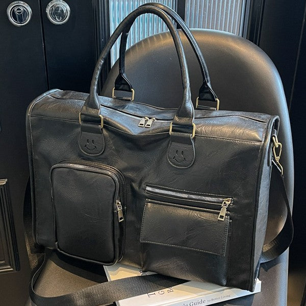 Versatile Leather Weekender Duffel