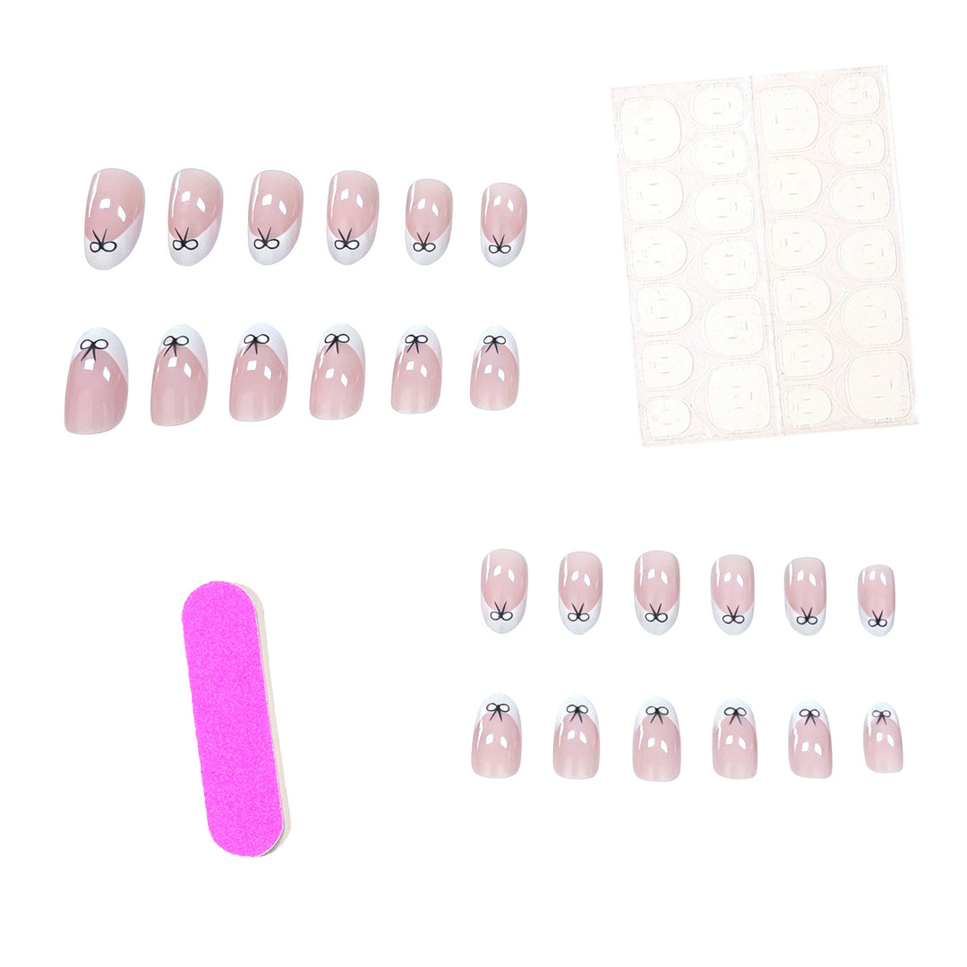 Artistic Bow-Embellished Nail Art Stornfield