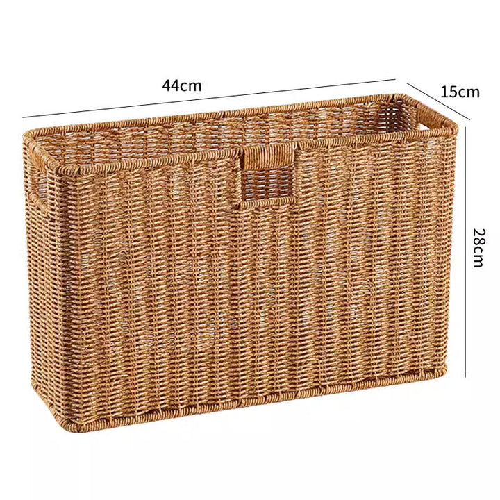 Rectangular Woven Storage Basket with Cut-Out Handles Stornfield