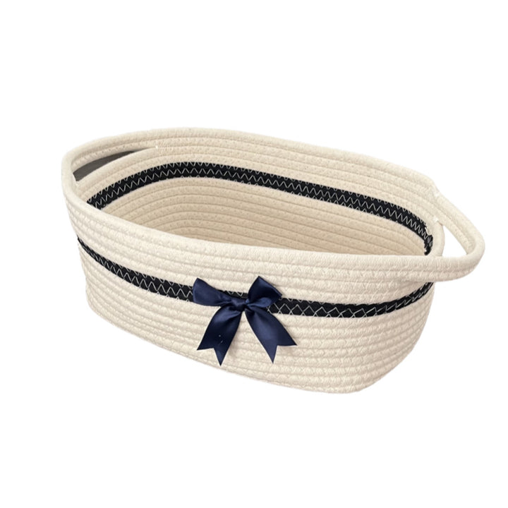 Women's decorative storage basket with bow accent Stornfield