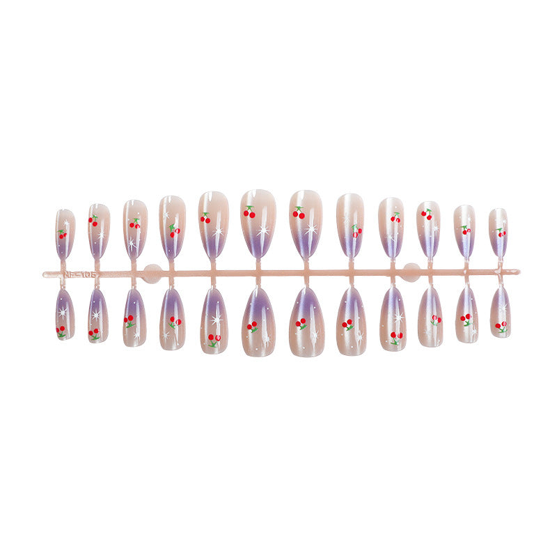 Cherry Blossom Themed Press-On Nail Art Stornfield