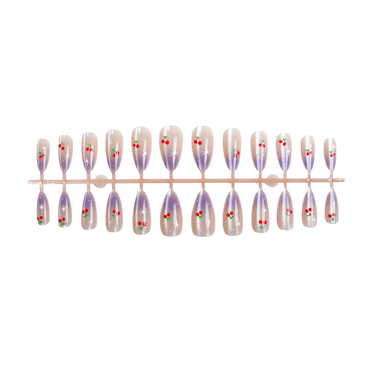 Cherry Blossom Themed Press-On Nail Art Stornfield