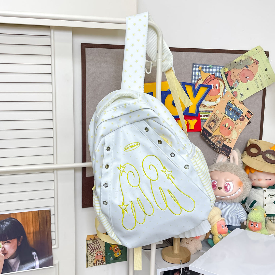 Whimsical Character Print Backpack Stornfield