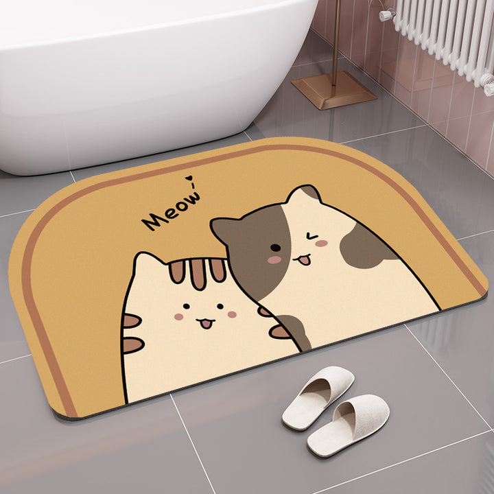 Cute Bear-Themed Bath Mat