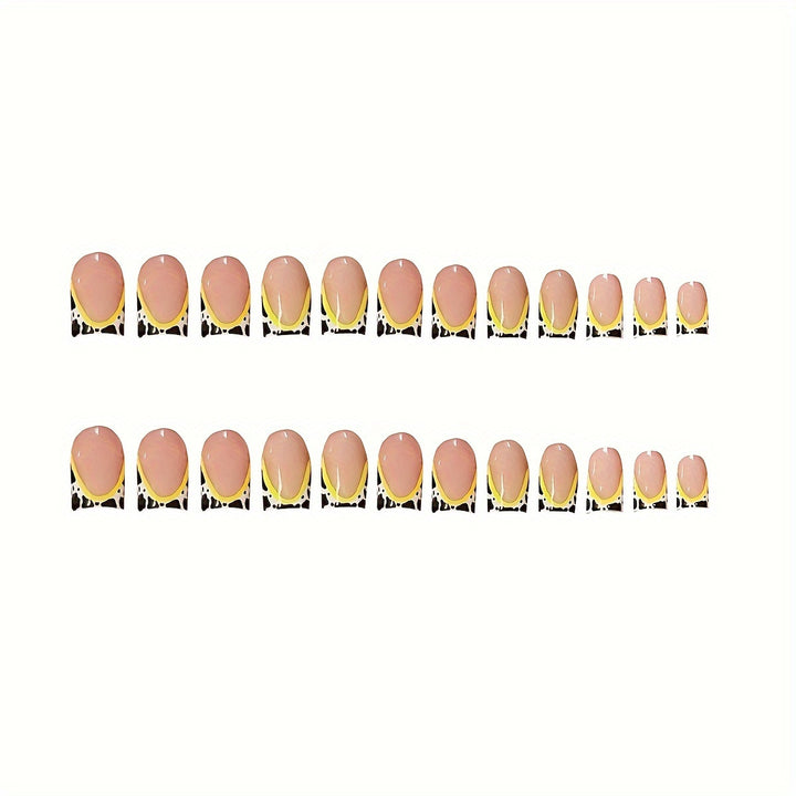 Artistic Yellow-Accent Nail Art Set Stornfield