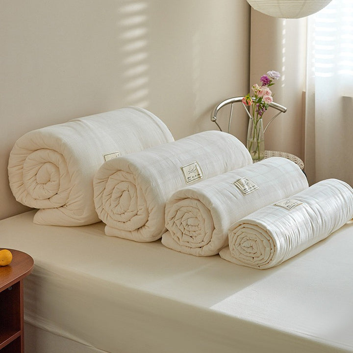 Breathable Cotton Muslin Lightweight Quilted Comforter Insert