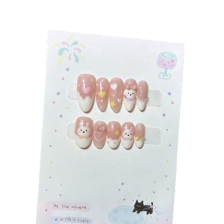 Playful Cartoon Character Nail Art Set Stornfield