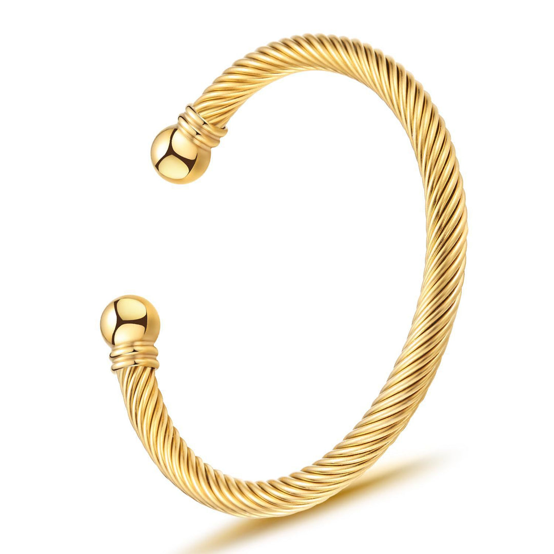 Twisted Cable Design Cuff Bracelet Stornfield