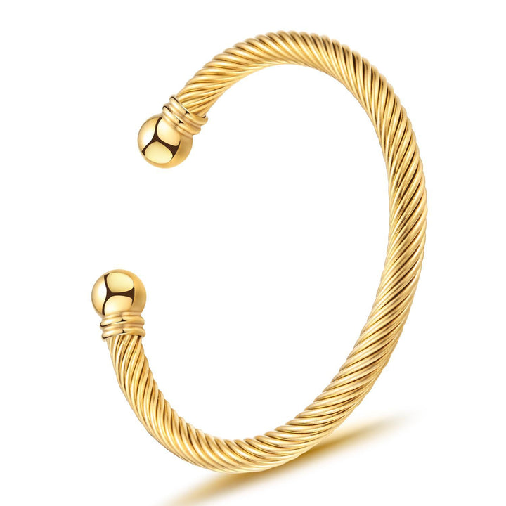 Twisted Cable Design Cuff Bracelet Stornfield