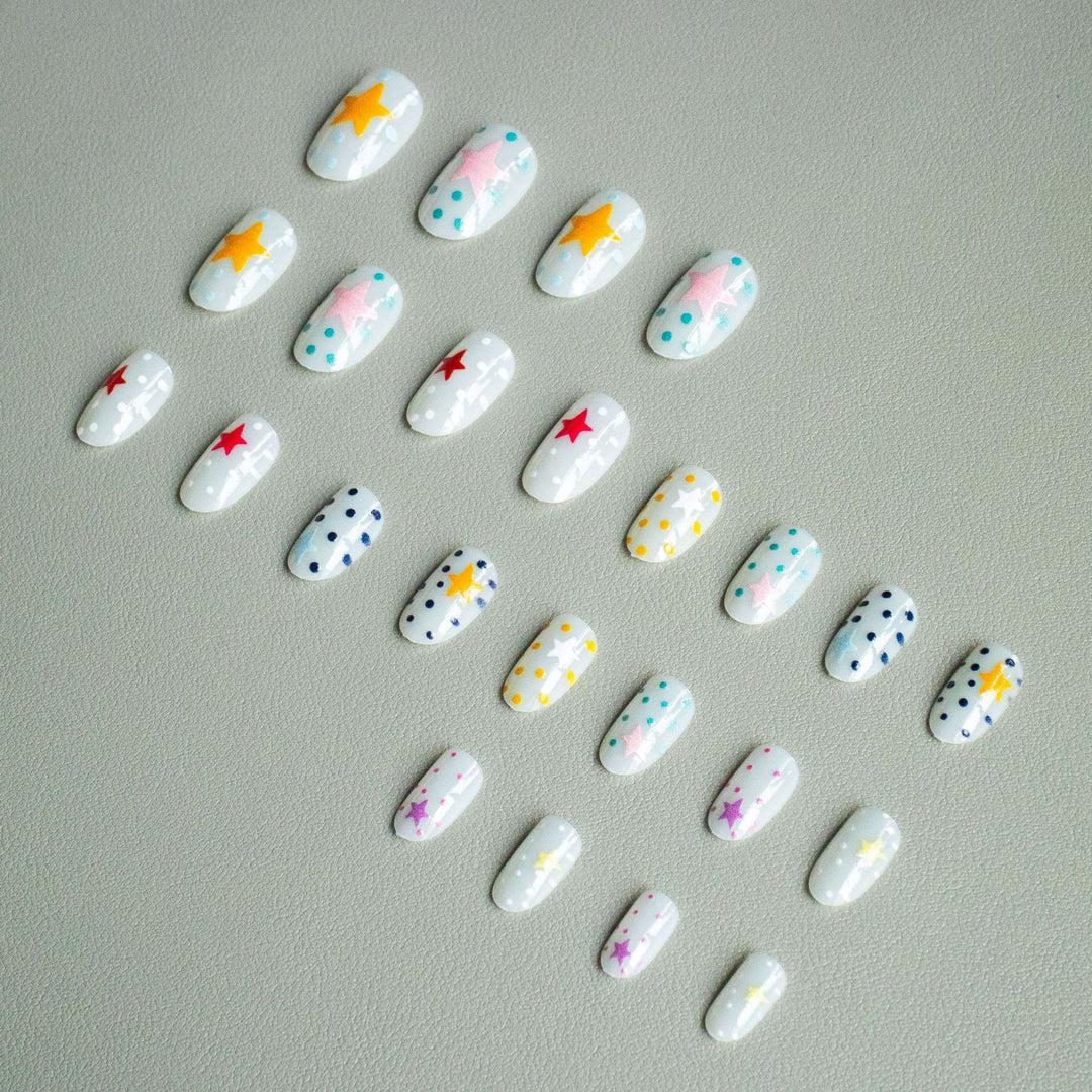 Artistic Star and Dot Nail Art Set