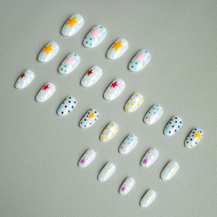 Artistic Star and Dot Nail Art Set