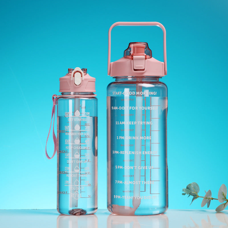 Women's motivation water bottle with integrated time markings and ergonomic design Stornfield