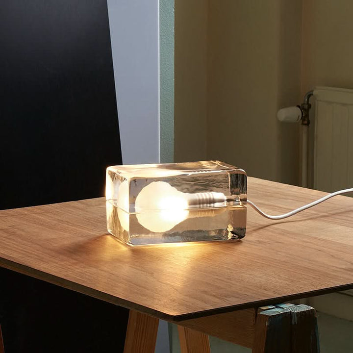 Stornfield | Glass Block Table Lamp with G9 Socket