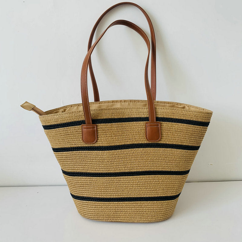 Trendy Basket Bag with Elegant Leather Accents Stornfield
