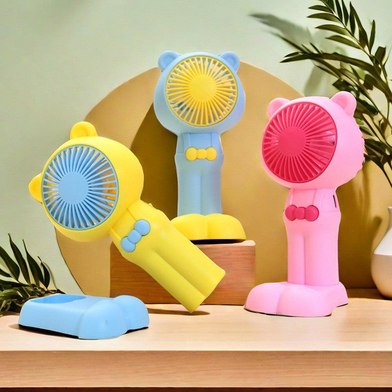 Women's Portable Mini Hand Fan in Cute Bear Design Stornfield