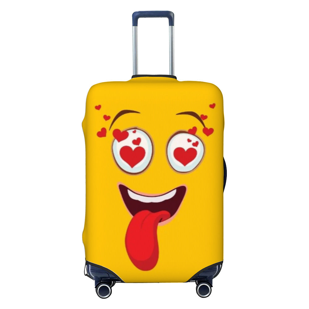 Unisex non-elastic luggage cover with graffiti print and zipper opening, stretchable protective cover with non-slip inner fastening Stornfield
