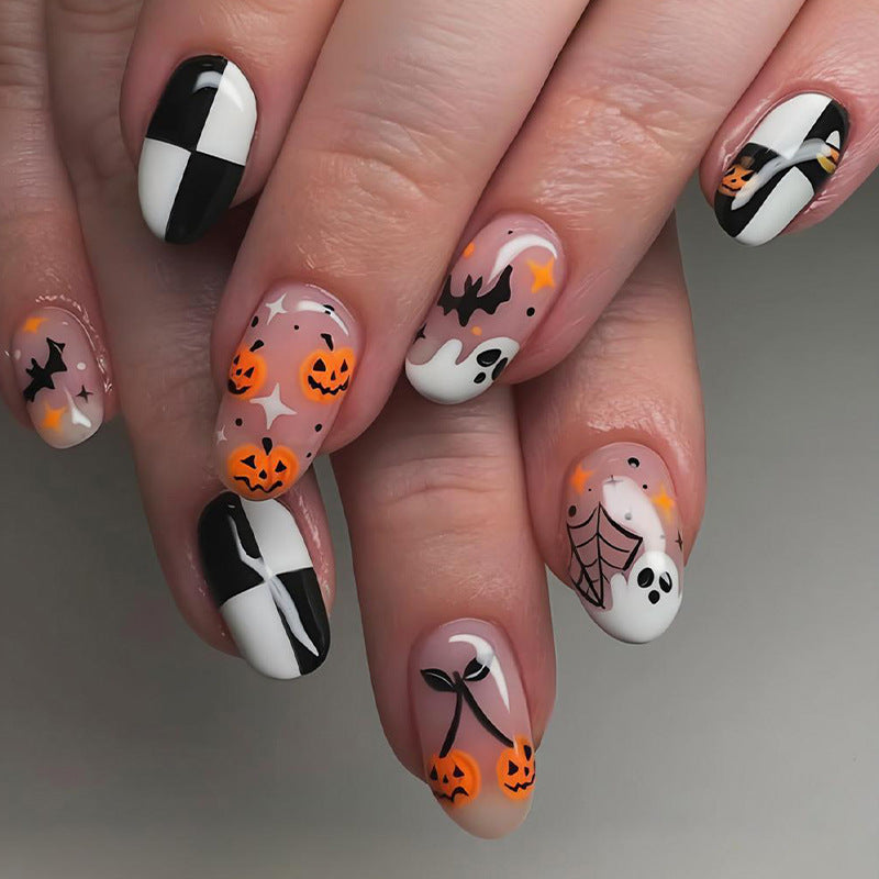 Halloween Artificial Nail Set with Creepy Designs Stornfield