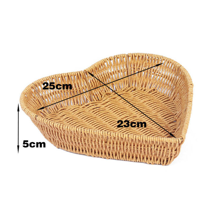 Heart-Shaped Woven Serving Tray Stornfield