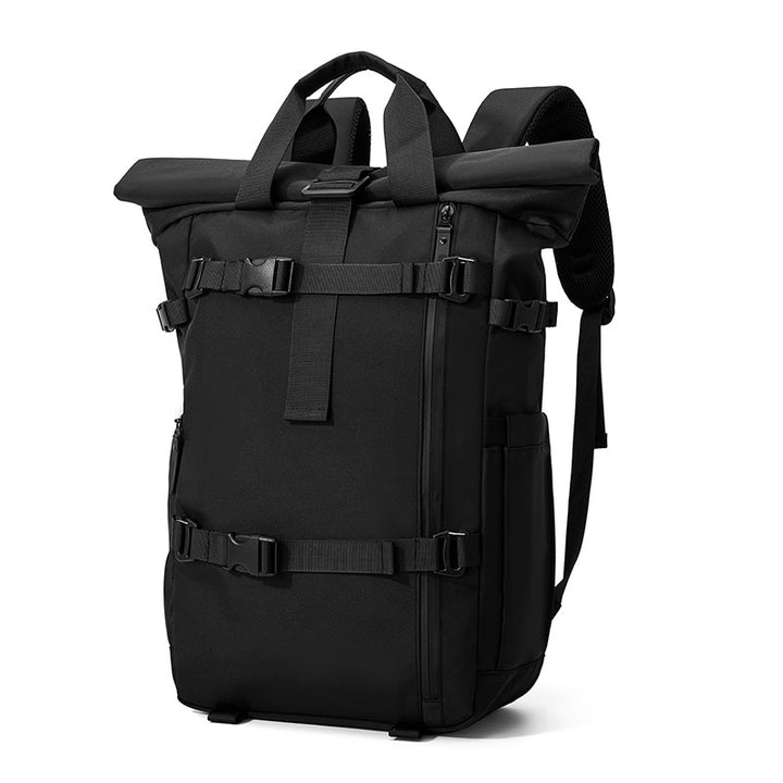 Backpack with roll closure and durable materials Stornfield