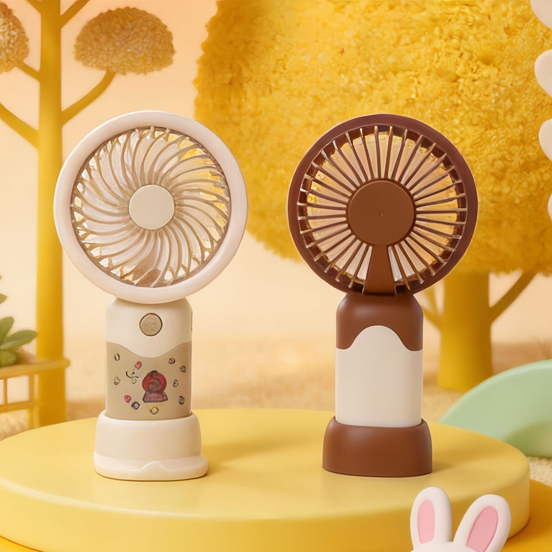 Ladies portable hand fan with ergonomic design and cute motif Stornfield
