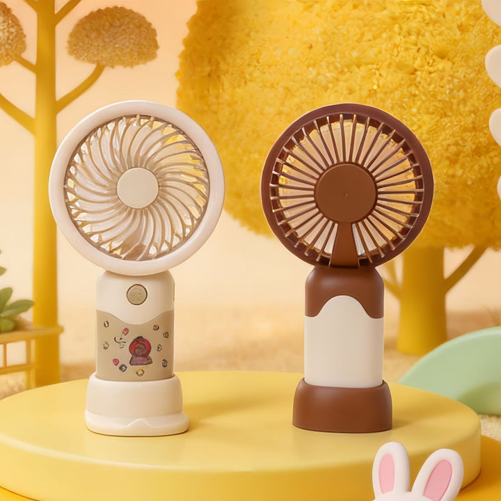 Ladies portable hand fan with ergonomic design and cute motif Stornfield