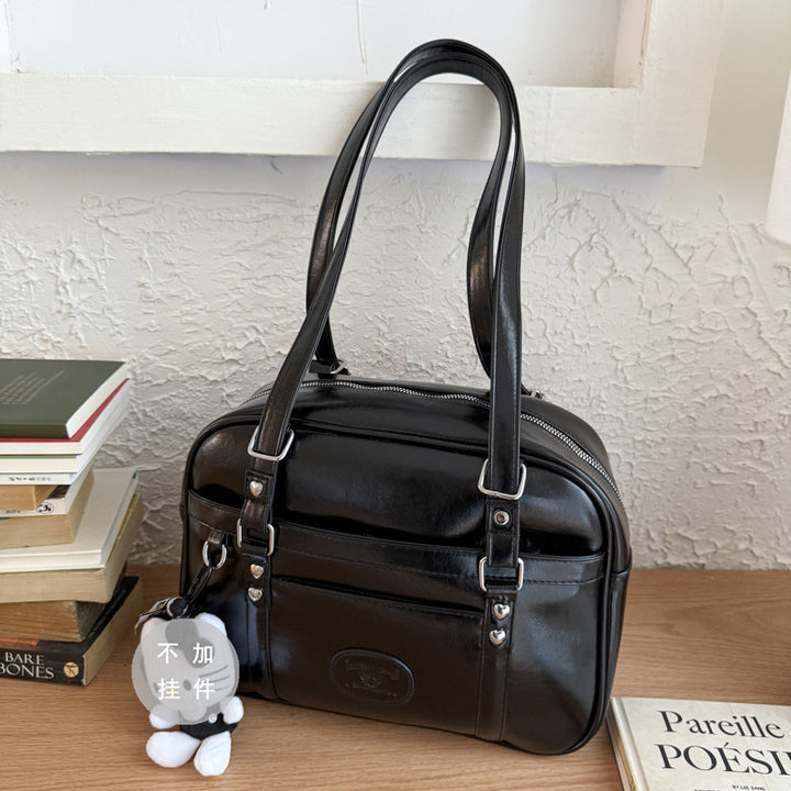 Premium Leather Handheld Satchel Stornfield