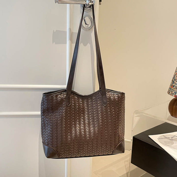 Woven Leather Tote Bag
