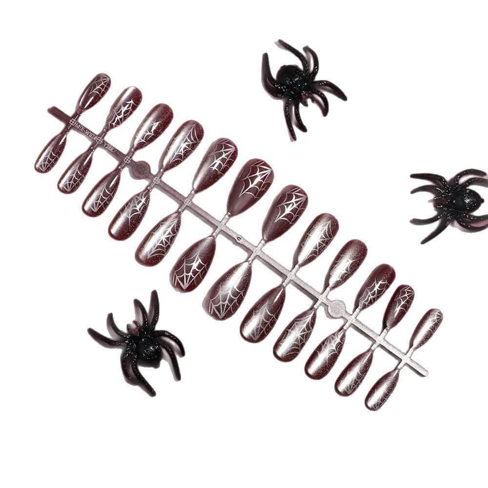 Gothic Spider Web Press-On Nails Stornfield
