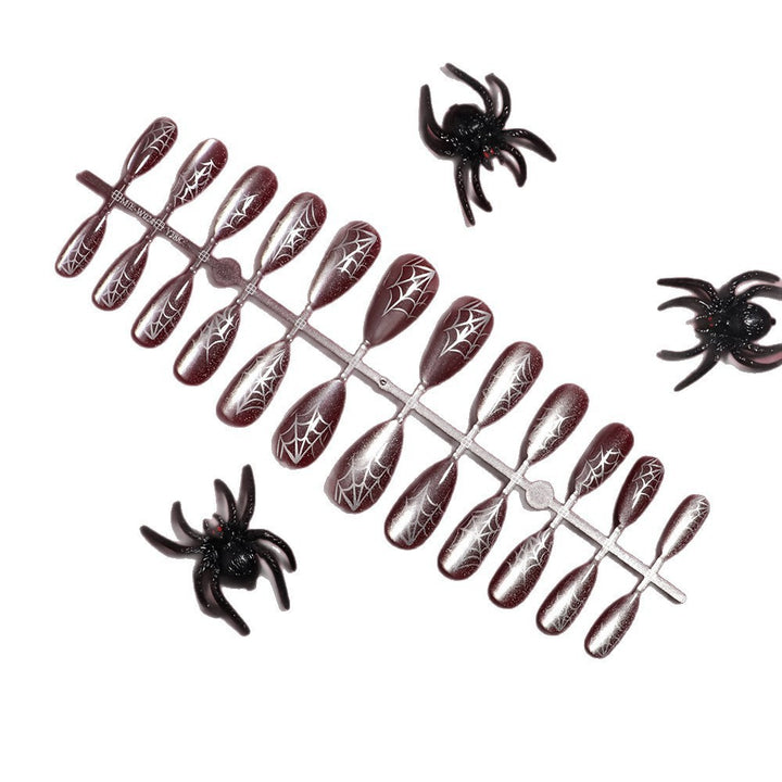 Gothic Spider Web Press-On Nails Stornfield