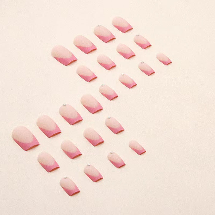 Nail set with elegant French design and glitter accents Stornfield