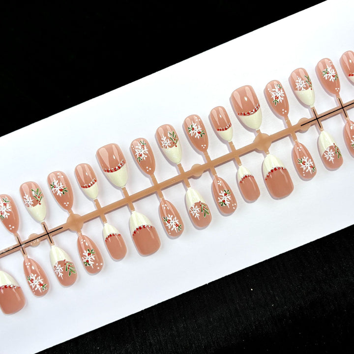 Floral-Design Press-On Nail Set