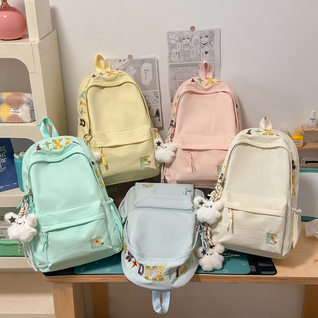 Trendy Embroidered School Backpack Stornfield