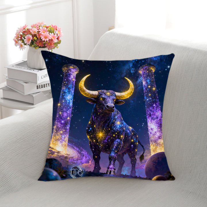 Artistic Ram Print Decorative Pillow