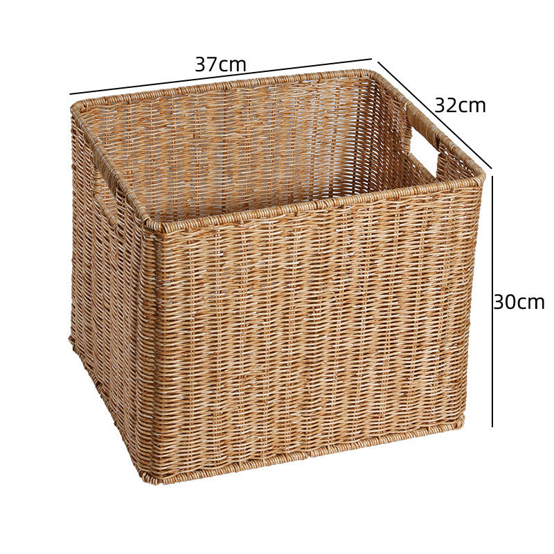 Handcrafted Rectangular Wicker Storage Bin Stornfield