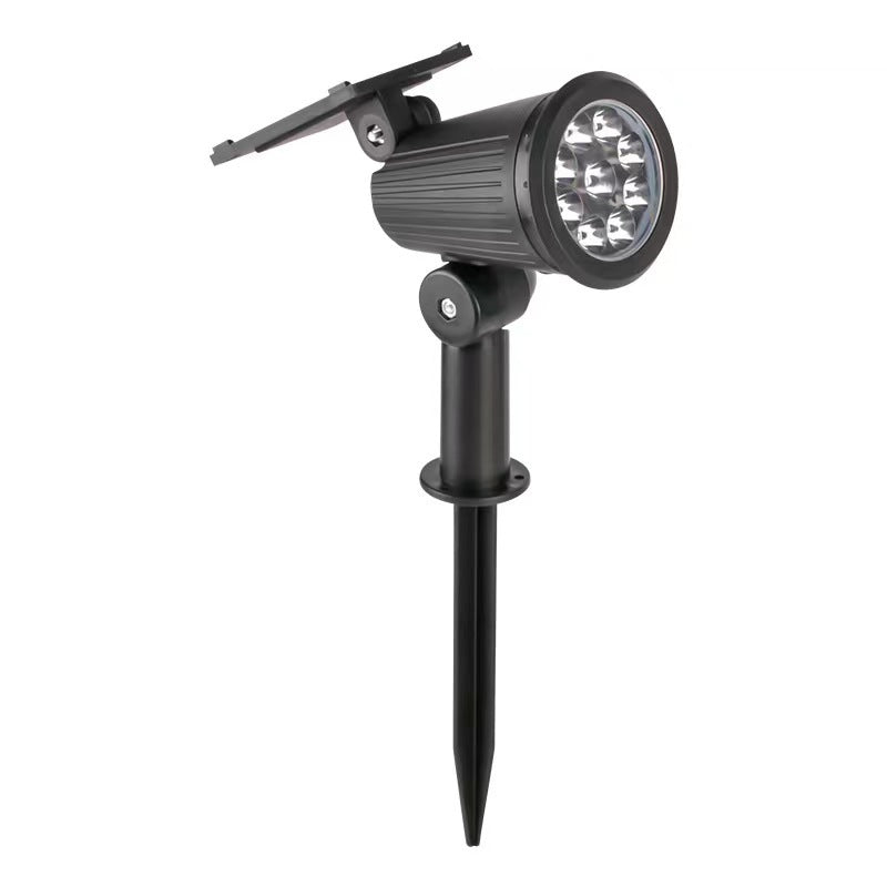 Adjustable Solar LED Garden Spotlight Stake With Swivel Head Integrated Solar Panel And Weatherproof Housing Stornfield