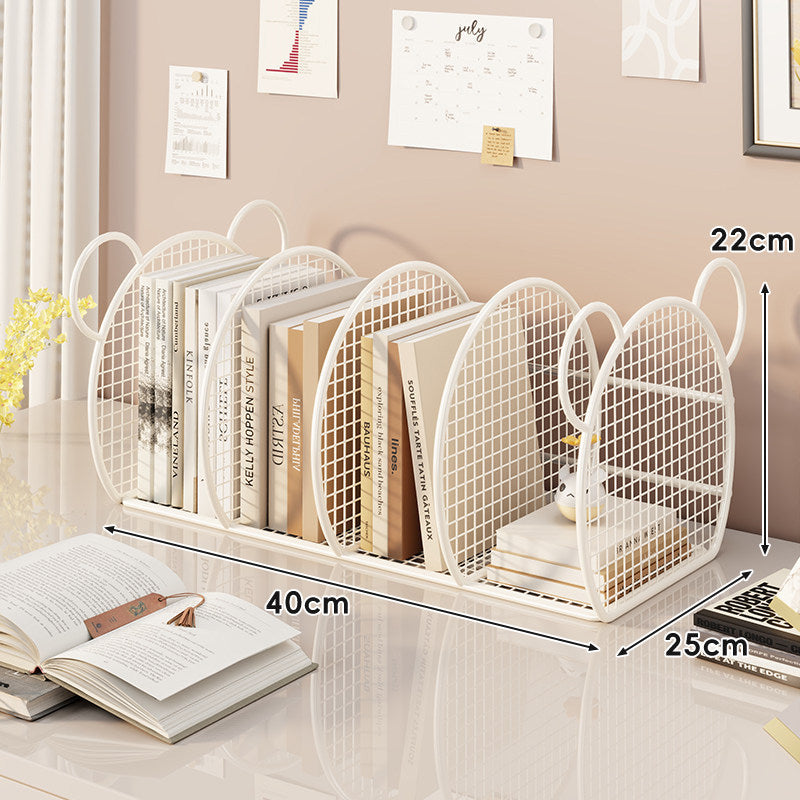 Desk Mesh Multi-Slot Book and File Organizer with Arched Dividers