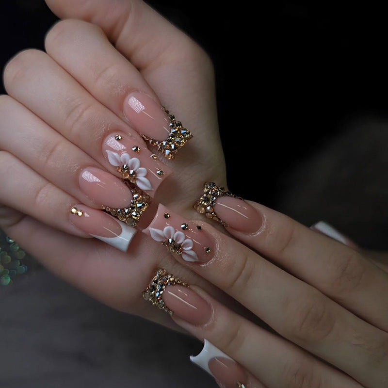 Luxurious Rhinestone Embellished Nail Extensions Stornfield