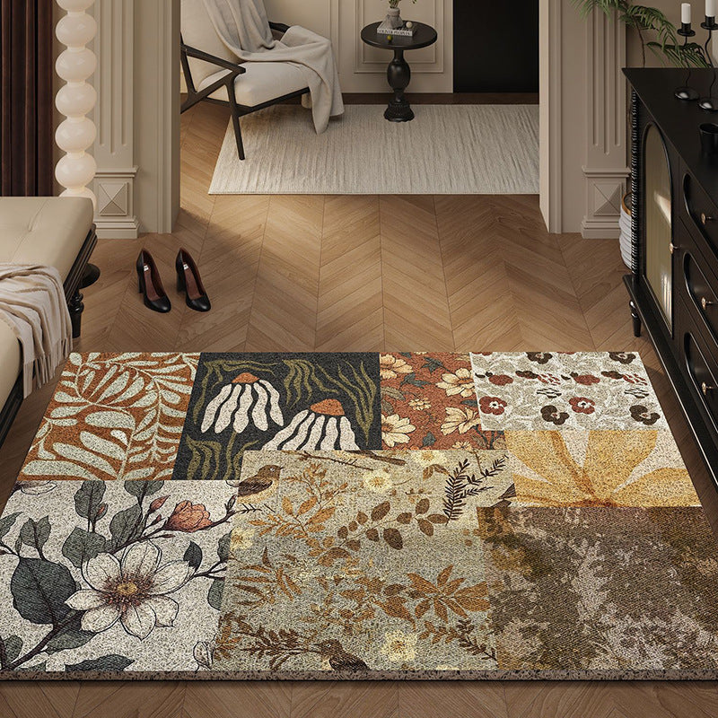 Artistic Floral Pattern Area Rug