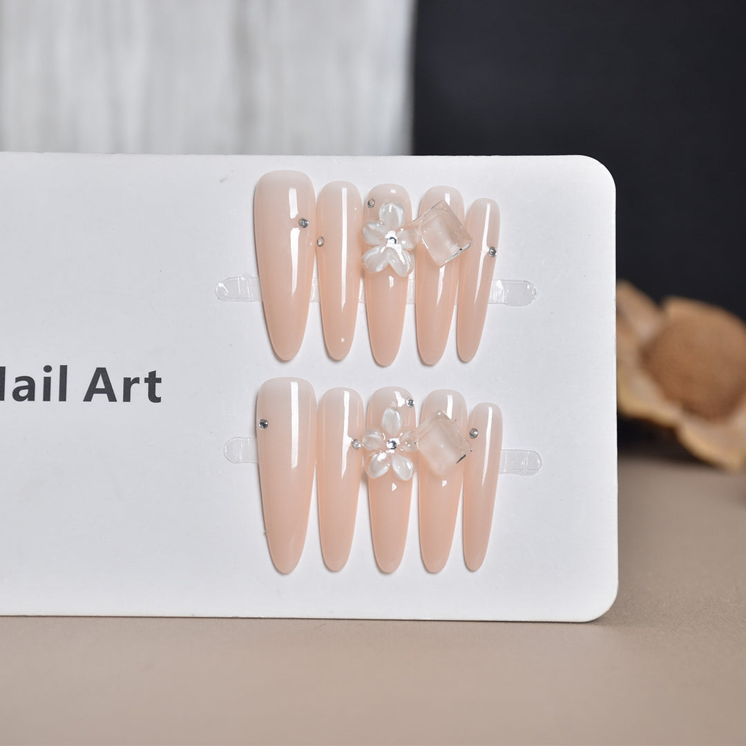 Glamorous Crystal-Studded Stiletto Press-On Nails Stornfield
